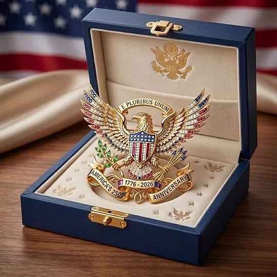 patriotic gift brooch