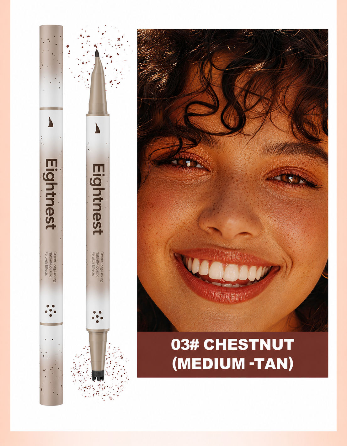 Natural-Looking Dual-Tip Freckle Pen | Waterproof, Sweatproof & Smudge-Resistant Freckle Stamp