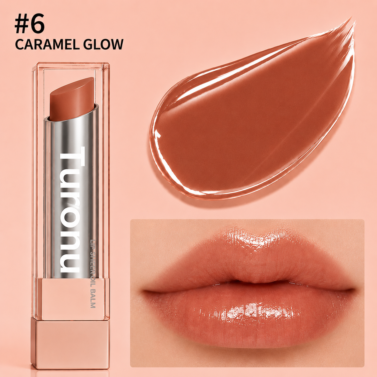 🔥Last Day Buy 1 Get 1 Free Turonu GLOW VEIL LIP SHEEN OIL BALM