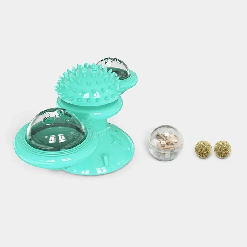 Interactive Windmill Cat Toys with Catnip