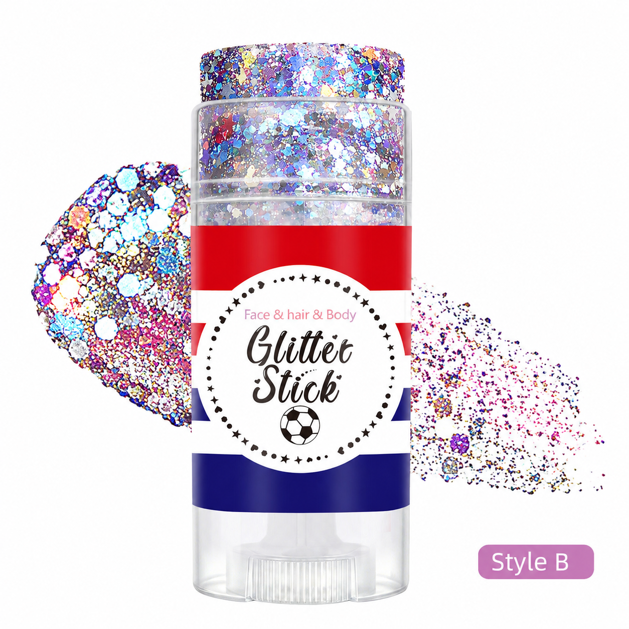 🔥🔥July 4th Independence Day celebration: body, face, hair, and sparkling star makeup sticks.