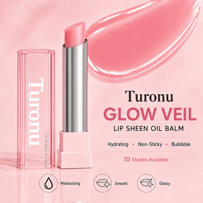 🔥Last Day Buy 1 Get 1 Free Turonu GLOW VEIL LIP SHEEN OIL BALM