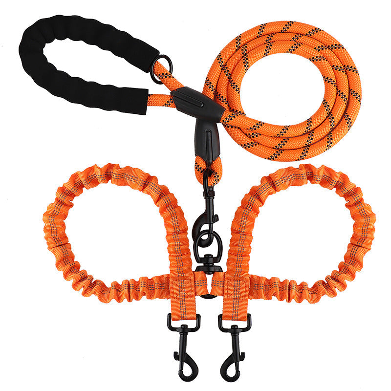 2-in-1 Double Dog Lead with 360° Swivel