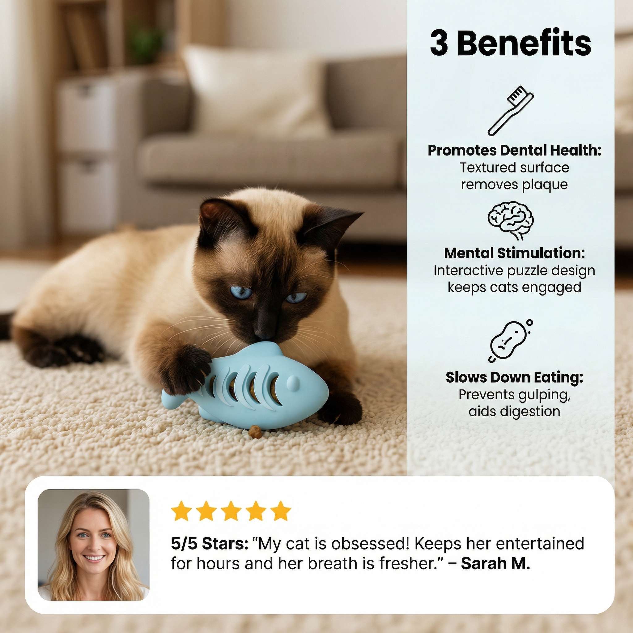 Teeth-cleaning chew & nibble fish