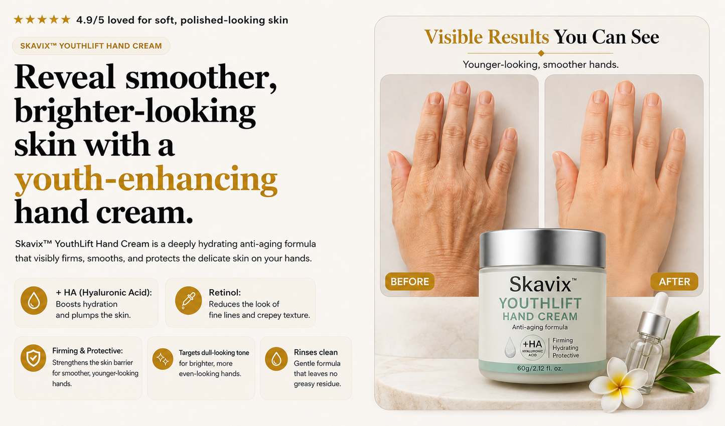 🏆 LIMITED-TIME 30% OFF! ✨Skavix™ YouthLift Retinol Hand Cream